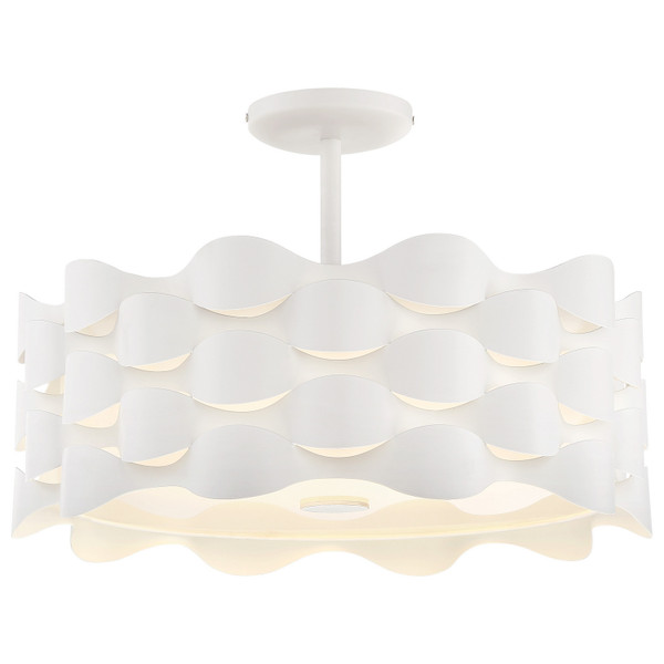 George Kovacs - P1302-655-L - LED Semi Flush Mount - Coastal Current - Sand White