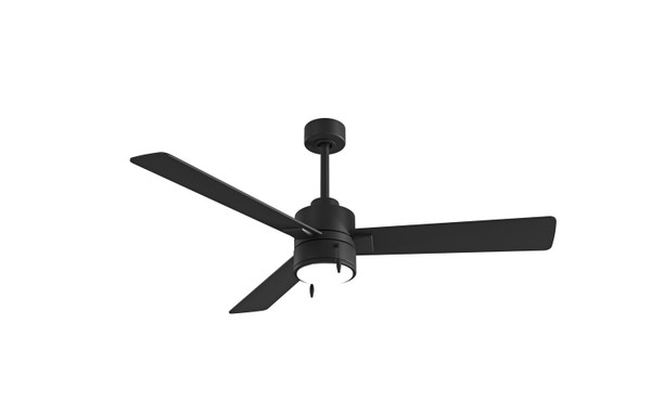 Matthews Fan Company - SS-BK-BK-52 - 52 Ceiling Fan - Steven - Matte Black