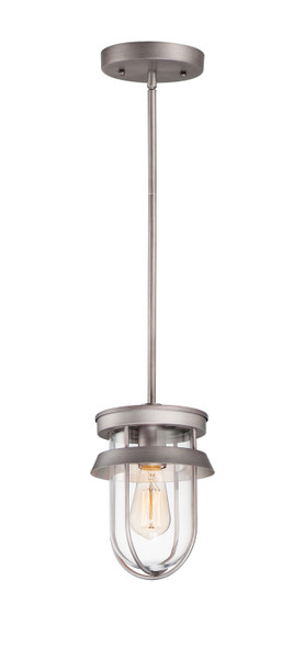 Maxim - 10268CLWZ - One Light Outdoor Pendant / Semi-Flush - Breakwater - Weathered Zinc
