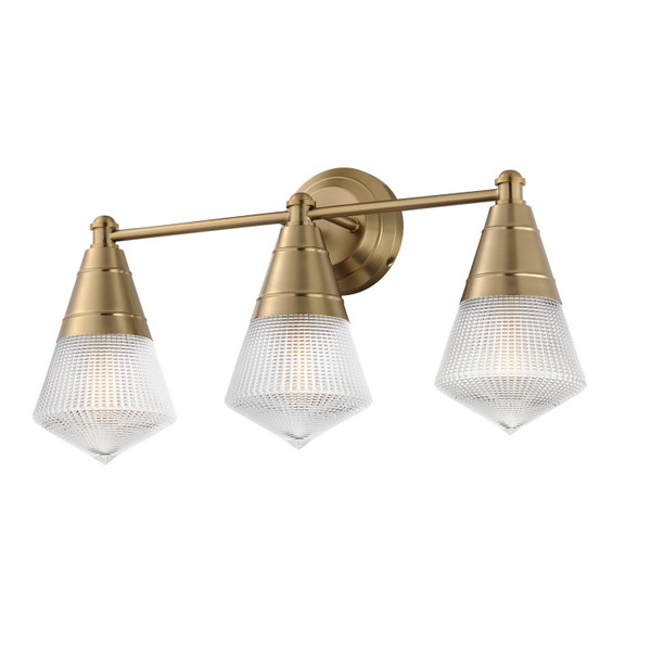 Maxim - 10393PRNAB - Three Light Bath Vanity - Hargreaves - Natural Aged Brass