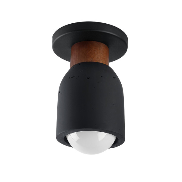 Maxim - 10629LVBK - One Light Flush Mount - Pompeii - Lava / Black