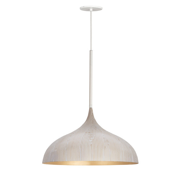 Maxim - 10914WTGLD - One Light Pendant - Fleur - White/Gold