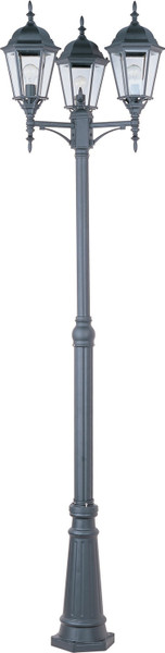 Maxim - 1105BK - Three Light Outdoor Pole/Post Lantern - Poles - Black