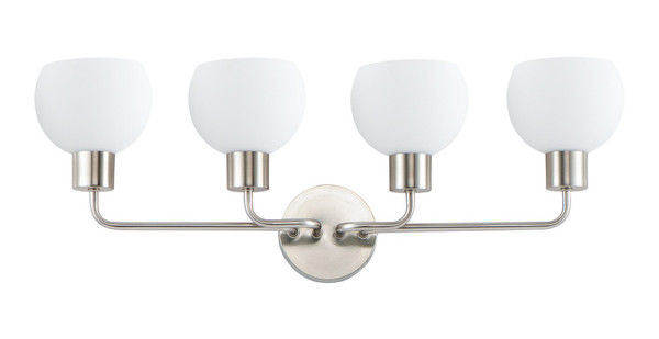 Maxim - 11274SWSN - Four Light Bath Vanity - Coraline - Satin Nickel