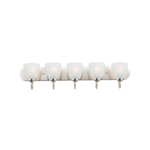 Maxim - 11385FTSN - Five Light Bath Vanity - Axis - Satin Nickel