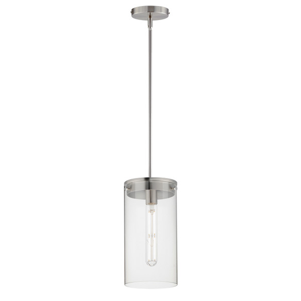 Maxim - 12408CLSN - One Light Pendant - Pinn - Satin Nickel