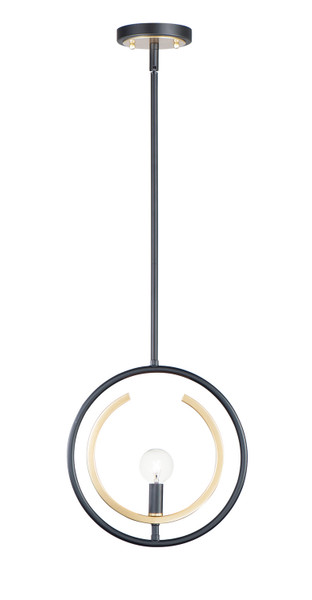 Maxim - 12500BKGLD - One Light Mini Pendant/Semi Flush Mount - Clip - Black / Gold