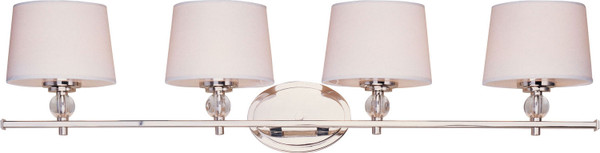 Maxim - 12764WTPN - Four Light Bath Vanity - Rondo - Polished Nickel