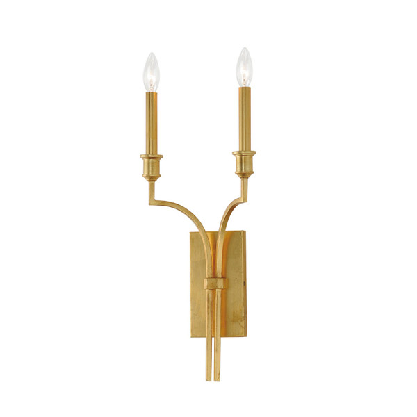 Maxim - 12782GL - Two Light Wall Sconce - Normandy - Gold Leaf