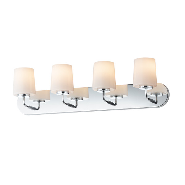 Maxim - 12894WTPC - Four Light Strip Bath Vanity - Durham - Polished Chrome