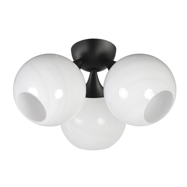 Maxim - 21225MRBK - Three Light Semi Flush Mount - Neve - Black