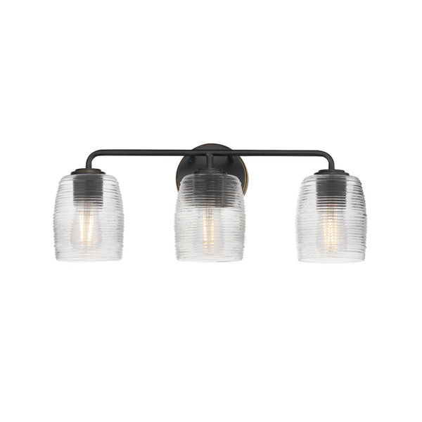 Maxim - 21413CRKB - Three Light Bath Vanity - Honey - Kentucky Bronze