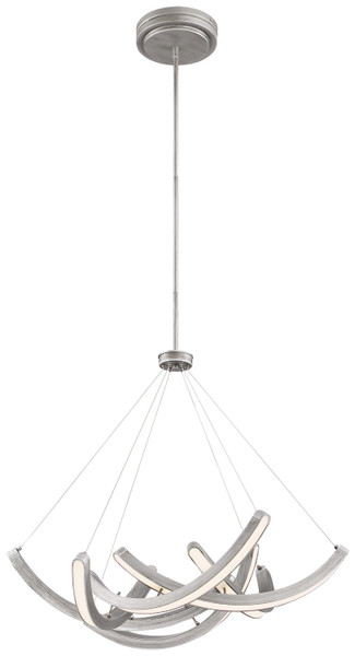 George Kovacs - P1337-665-L - LED Pendant - Swing Time - Brushed Silver