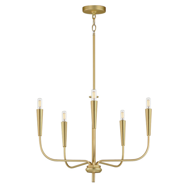 Maxim - 24815SBR - Five Light Chandelier - Vela - Satin Brass