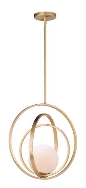Maxim - 26054SWSBR - One Light Pendant - Coronet - Satin Brass