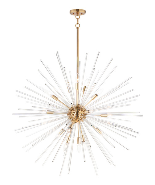 Maxim - 28666CLSBR - 16 Light Pendant - Polaris - Satin Brass