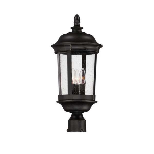 Maxim - 3021CDBZ - Three Light Outdoor Pole/Post Lantern - Dover DC - Bronze