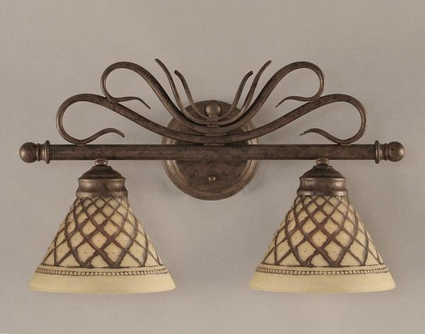 Toltec Lighting - 102-BRZ-7185 - Two Light Bath Bar - Swan - Bronze
