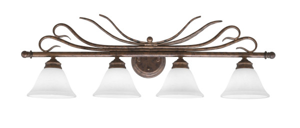Toltec Lighting - 104-BRZ-311 - Four Light Bath Bar - Swan - Bronze