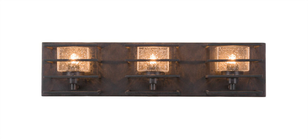 Toltec Lighting - 1103-DG - Three Light Bath Bar - Sky Loft - Dark Granite
