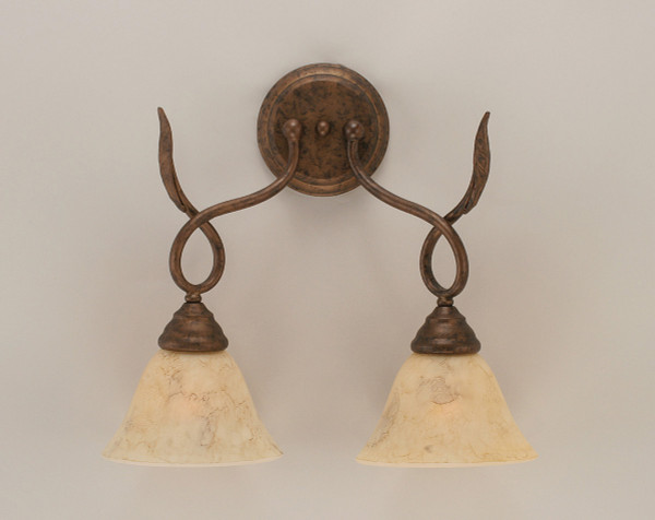 Toltec Lighting - 110-BRZ-508 - Two Light Wall Sconce - Leaf - Bronze