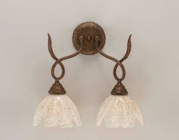 Toltec Lighting - 110-BRZ-755 - Two Light Wall Sconce - Leaf - Bronze