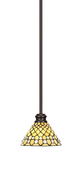 Toltec Lighting - 1151-ES-9415 - One Light Mini Pendant - Edge - Espresso