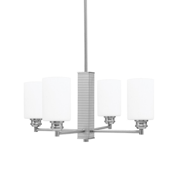 Toltec Lighting - 1154-BN-310 - Four Light Chandelier - Edge - Brushed Nickel