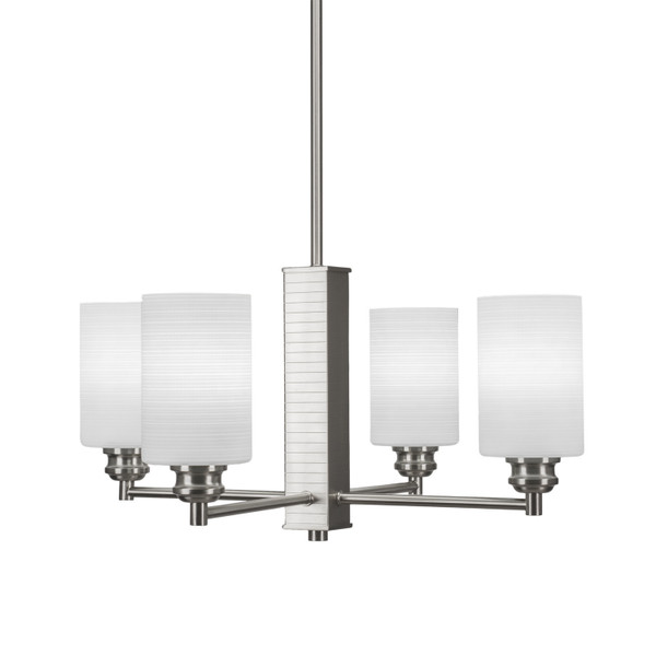 Toltec Lighting - 1154-BN-4061 - Four Light Chandelier - Edge - Brushed Nickel