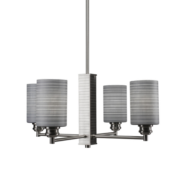 Toltec Lighting - 1154-BN-4062 - Four Light Chandelier - Edge - Brushed Nickel