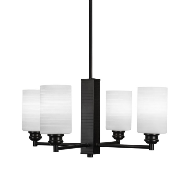 Toltec Lighting - 1154-ES-4061 - Four Light Chandelier - Edge - Espresso