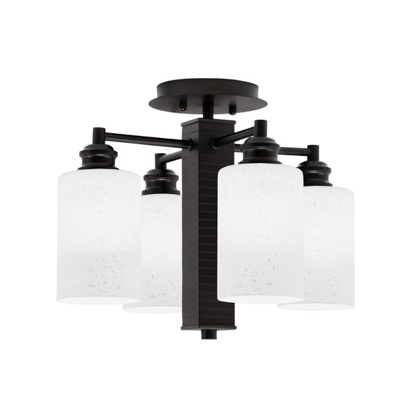 Toltec Lighting - 1157-ES-310 - Four Light Semi-Flush Mount - Edge - Espresso