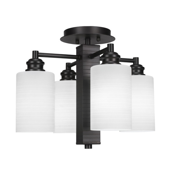Toltec Lighting - 1157-ES-4061 - Four Light Semi-Flush Mount - Edge - Espresso