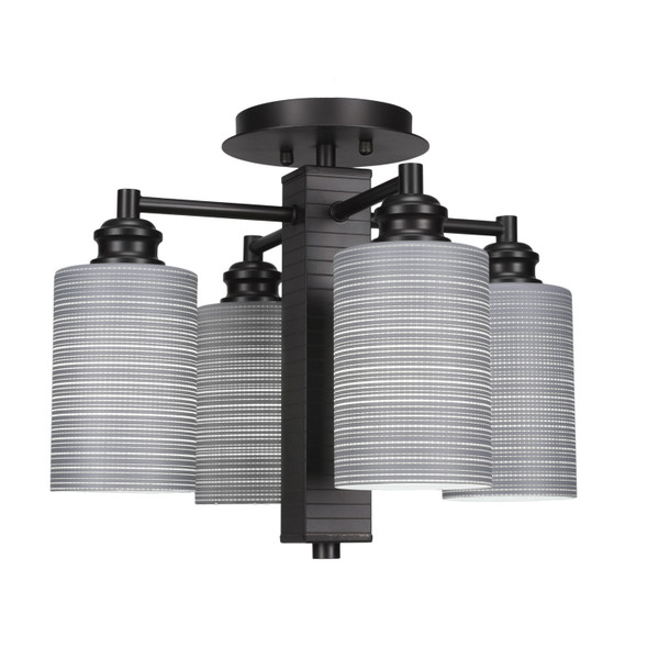 Toltec Lighting - 1157-ES-4062 - Four Light Semi-Flush Mount - Edge - Espresso