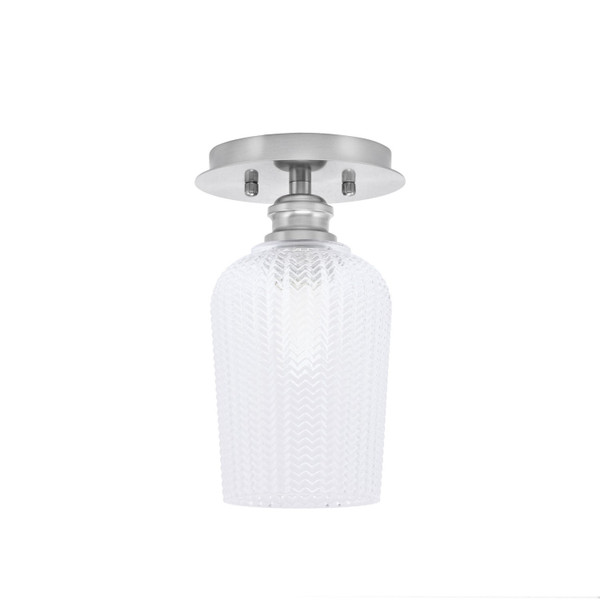 Toltec Lighting - 1160-BN-4250 - One Light Semi-Flush Mount - Edge - Brushed Nickel