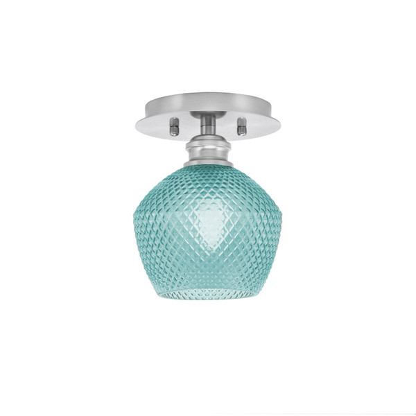 Toltec Lighting - 1160-BN-4625 - One Light Semi-Flush Mount - Edge - Brushed Nickel