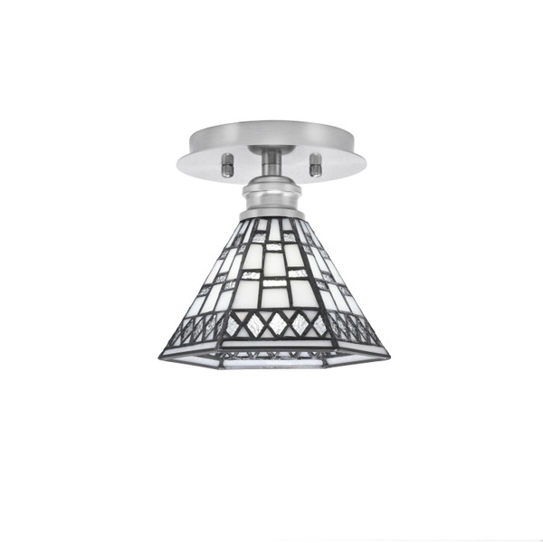 Toltec Lighting - 1160-BN-9105 - One Light Semi-Flush Mount - Edge - Brushed Nickel