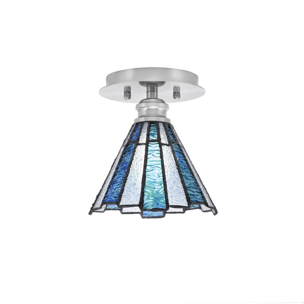 Toltec Lighting - 1160-BN-9325 - One Light Semi-Flush Mount - Edge - Brushed Nickel