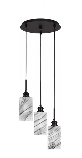 Toltec Lighting - 1173-ES-549 - Three Light Cluster Pendalier - Edge - Espresso