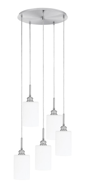 Toltec Lighting - 1175-BN-310 - Five Light Cluster Pendalier - Edge - Brushed Nickel