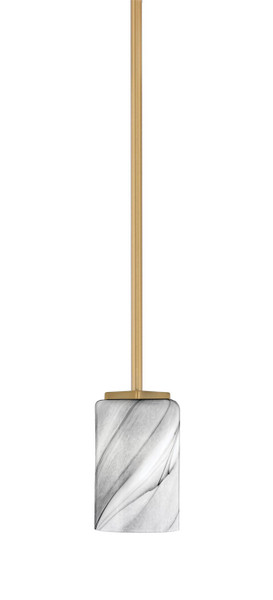 Toltec Lighting - 1201-NAB-3009 - One Light Mini Pendant - Franklin - New Age Brass