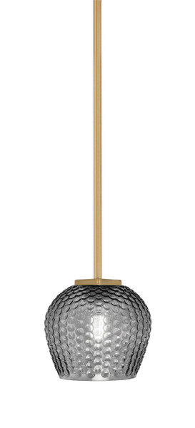 Toltec Lighting - 1201-NAB-4602 - One Light Mini Pendant - Franklin - New Age Brass