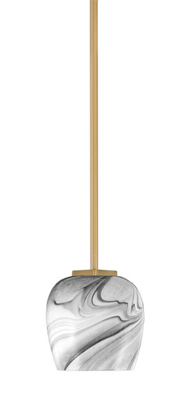 Toltec Lighting - 1201-NAB-4819 - One Light Mini Pendant - Franklin - New Age Brass
