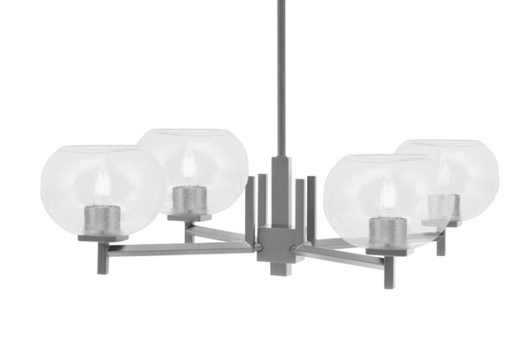 Toltec Lighting - 1204-GP-202 - Four Light Chandelier - Franklin - Graphite
