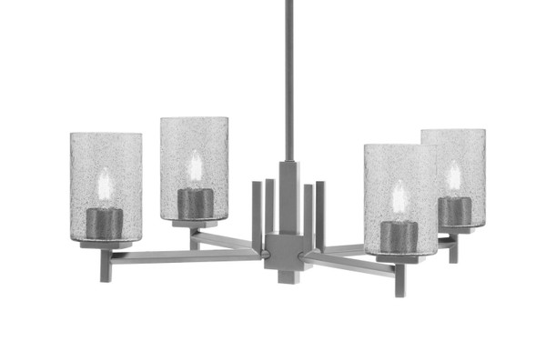 Toltec Lighting - 1204-GP-3002 - Four Light Chandelier - Franklin - Graphite