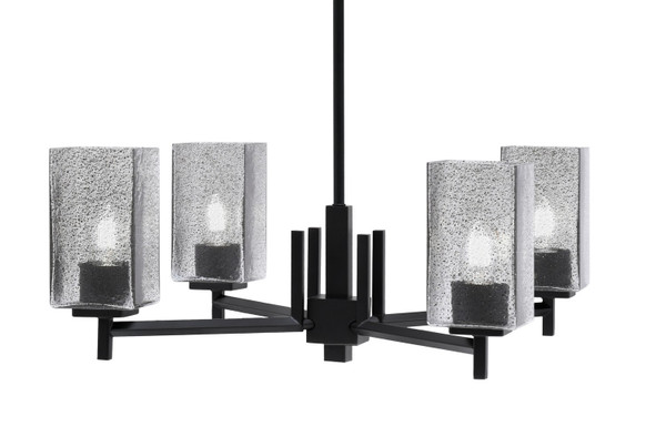 Toltec Lighting - 1204-MB-542 - Four Light Chandelier - Franklin - Graphite