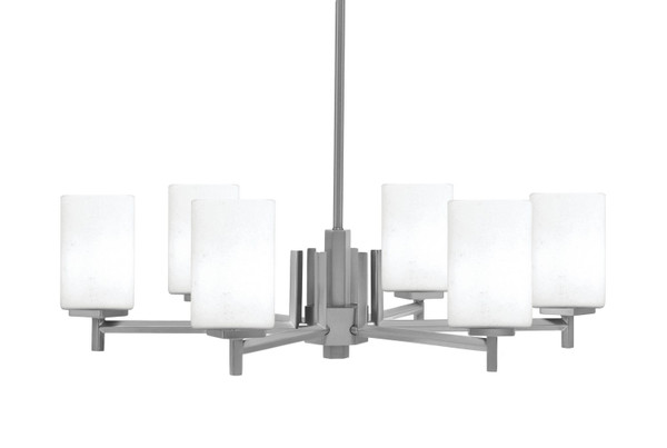 Toltec Lighting - 1206-GP-310 - Six Light Chandelier - Franklin - Graphite