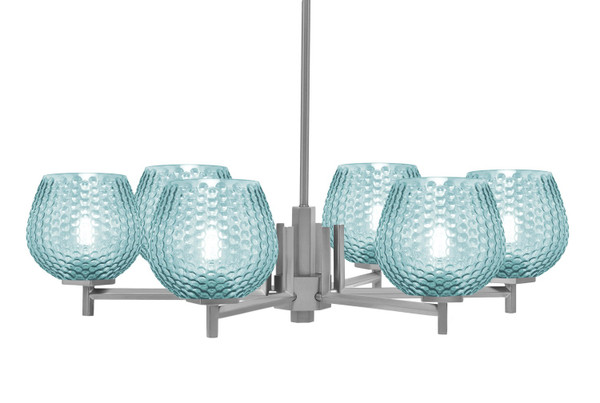 Toltec Lighting - 1206-GP-4605 - Six Light Chandelier - Franklin - Graphite