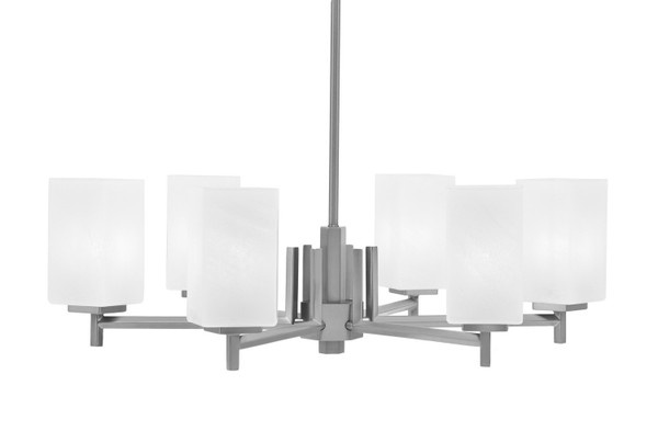 Toltec Lighting - 1206-GP-541 - Six Light Chandelier - Franklin - Graphite