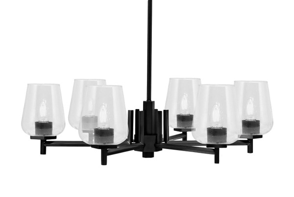 Toltec Lighting - 1206-MB-210 - Six Light Chandelier - Franklin - Matte Black